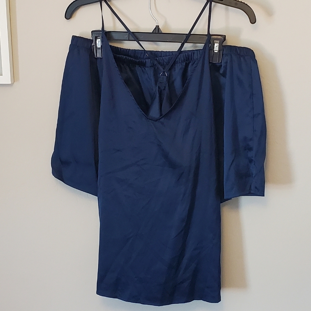 Stars Above Navy Blue Chemisole and Shorts Set